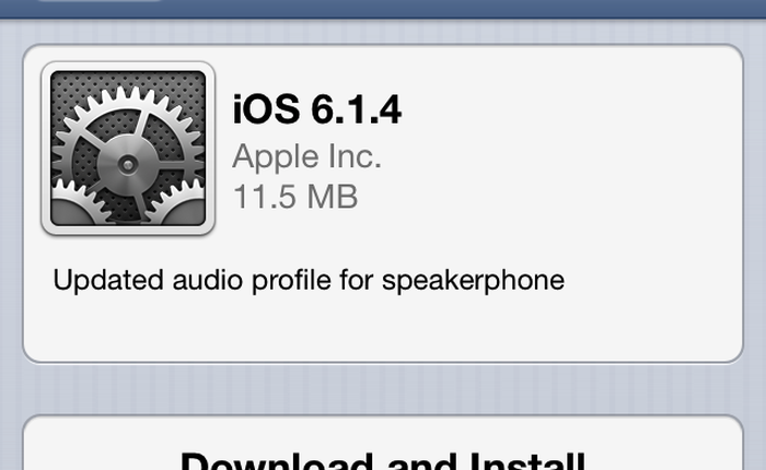 iPhone 5 được cập nhật iOS 6.1.4 sửa lỗi âm thanh