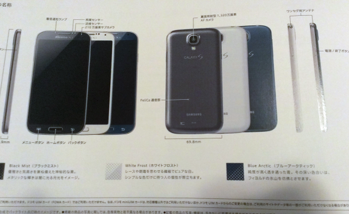 Xác nhận sự tồn tại của Galaxy S4 màu xanh da trời