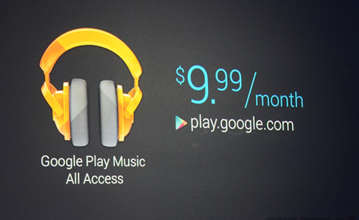 Dịch vụ Google Play Music All Access chính thức xuất hiện