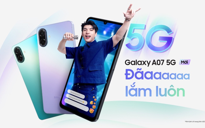 Samsung ra mắt Galaxy A07 5G: Màn 120Hz, pin 6000mAh, camera 50MP, giá từ 4.39 triệu