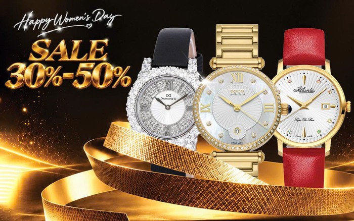 Đăng Quang Watch giảm tới 50% đồng hồ nữ – Quà đẹp cho ngày đặc biệt