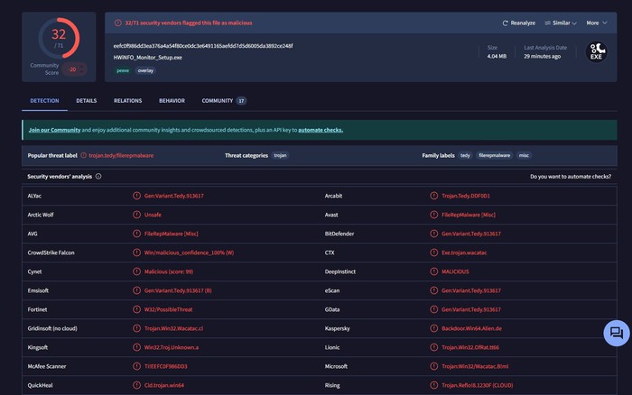 Trang web CPUID bị hack, file HWMonitor và CPU-Z tải về chứa mã độc