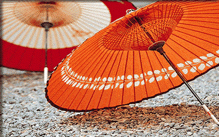 Tinh tế chiếc dù giấy wagasa Nhật Bản
